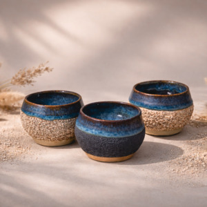Made In Nelson: Shoreline Sand Espresso Cups | Janine Peters