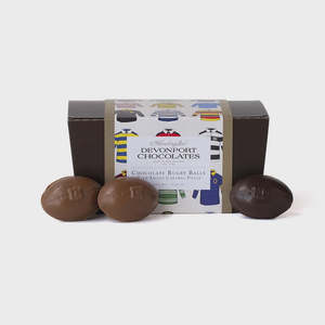 New: Salted Caramel Rugby Balls, Box of 8