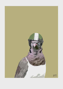 Art Stationary: Melissa Sharplin | KERERŪ CRASH HELMET A4 Print