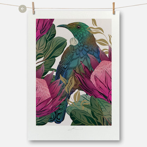 FLOX | Antipodes Tui & King Protea Print