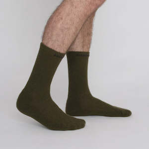 Dads Day: Possum Merino Wool HAMILTON Socks, Military Olive Men