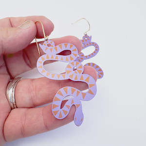 Earrings 1: Denz & Co | Lilac Snake earrings