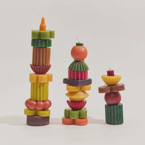 Candles Incense Diffusers: Poppy + Sage | Small Stacking candle