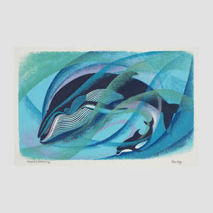 Art Stationary: EILEEN MAYO |  A3 Print - Humpback and Bottlenose