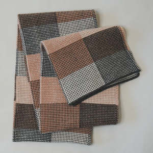 Accessories: Kint Shepherd | Waitaha Scarf Merino in Ponga/Black