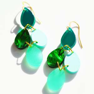 Earrings 1: Hagen & Co | Paris ~ Greens