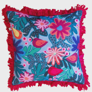 Cushions Blankets Throws: Cushion - Wilderness Pale Denim