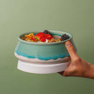 New: Large | Glacier Ceramic Travel Bowl