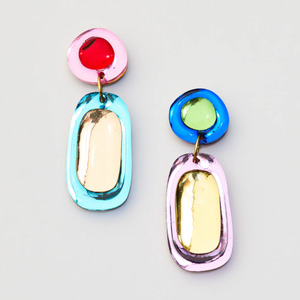 Earrings 1: Jelly Drop Earrings - Rainbow