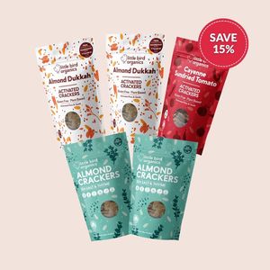 Little Bird Sale Range Excl Crispy Flats: Activated Crackers — Mixed 5 Pack