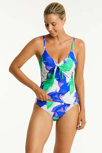 all swimwear: Sea Level Sublime Tie Front DD/E Tankini (Cobalt)