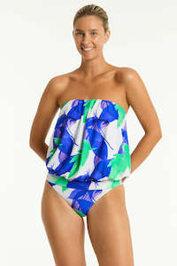 Sea Level Sublime Blouson Bandeau Tankini (Cobalt)