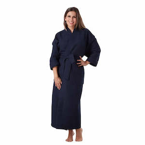 Baksana Waffle Robe (Navy)