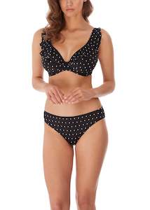 Freya Jewel Cove UW High Apex Frill  Bikini Top (Black)(Azure)