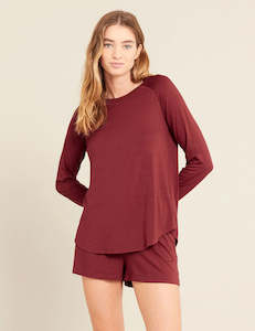 Loungewear: Boody Goodnight Raglan Sleep Top (Ruby)