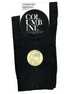 Merino Garments: Columbine Merino Wool Comfort Socks - Black & Navy
