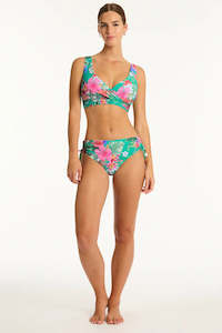 Pacifico Cross Front Multifit Bra Top (Evergreen)