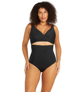 Bikini Bottom: Artesands Plus Size Sculpt Michaelangelo High Waist Bikini Bottom AT4782XC (Black)