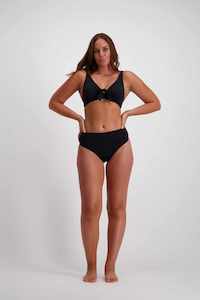 Bikini Bottom: Moontide M7122CN Contours High Rise Swim Pant  ( Black )