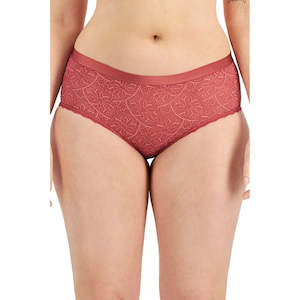 Berlei: Berlei Barely There Lace Full Brief (Copper Rouge)