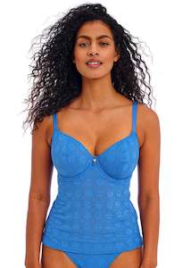 Feya Nomad Nights Plunge Tankini Top (Atlantic Blue)