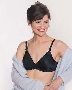 Wire Free Bras 2: ABC  105 Petite T Shirt Bra - Mastectomy - Black