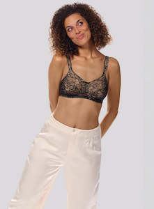 Bras: Amoeana Camilla Soft Wire Free Mastectomy Bra (Black/Sand)