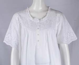 Alice & Lily 574 cotton nightie (White)