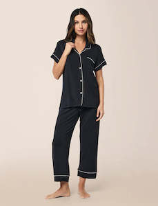 Papinelle Kate Modal Soft Crop PJ (Black)