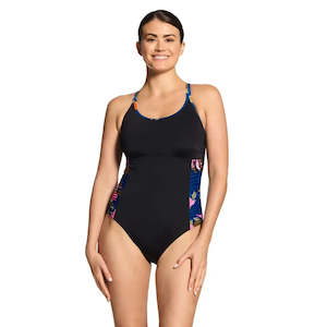 Zoggs Waterway 32 Multiway One Piece Swimsuit (Black)