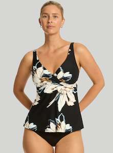 Tankini Tops: Sea Level La Luna Cross Front Swing Tankini  Top -  Black