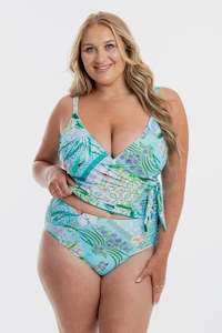 Tankini Tops: Togs Lucca Tankini Cross Over Set (Turquoise)