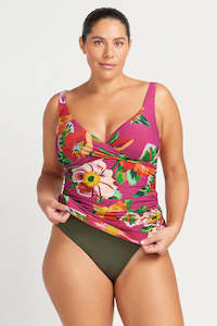 Tankini Tops: Artesands Le Recife Delacroix Multifit Cup Tankini Top (Pink)