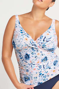 Tankini Tops: Artesands Cordelia Delacroix Multifit Cup Tankini Top (White)