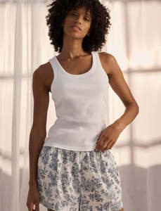 Pyjamas: Papinelle Nostalgia Boxer Short (White)
