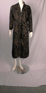 Alice & Lily AL/604 Long kimono floral (Black/Gold)