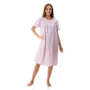 Sleepwear: Givoni 6BV39B Brodie Short Sleeve Mid Nightie (Pink)