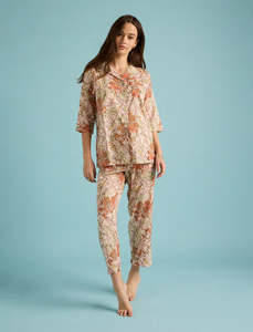 Papinelle Karen Walker Lillies Flowy Crop PJ Set (Lily Pink)