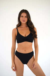 Piha Gelato Mid Line Bikini PANT (Black)