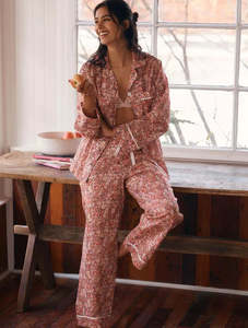 Pyjamas: Papinelle Carly Full Length PJ Set (Desert Rose)
