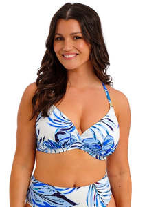 Fantasie Kefalonia Tranquil Blue Uw Plunge Bikini Top (Tranquil Blue)