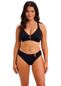 Swimwear: Fantasie Merissa Black Mid Rise Bikini Brief (Black)
