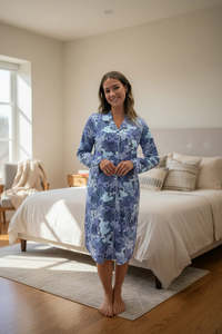 Sleepwear: Givoni 7LZ10H -Holly Sleepshirt With Piping (Indigo)