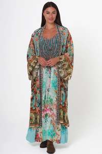 Peacock Feather ON0014 Viscose Cape/Kimono  (Multi)