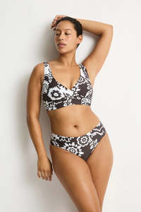Sea Level Kastello Cross Front Multifit Bikini Top (Espresso)