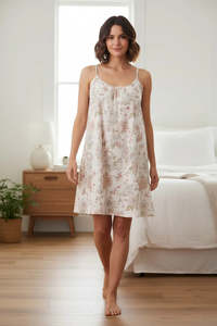 Nighties: GIVONI - Dolce Short Chemise Nightie (Multi)
