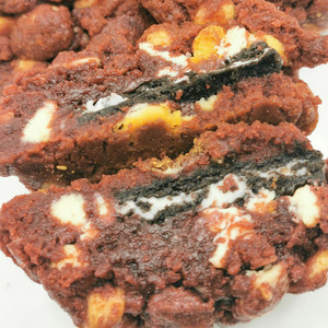 Products: NYC Style Oreo Stuffed Red Velvet Cookies Hello Delicious