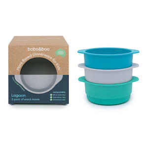 Bobo Amp Boo: Bobo&Boo Plant Based Snack Bowl Set - Lagoon