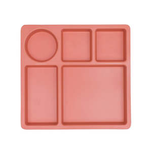 Bobo&Boo Divided Plate - Tangerine Orange