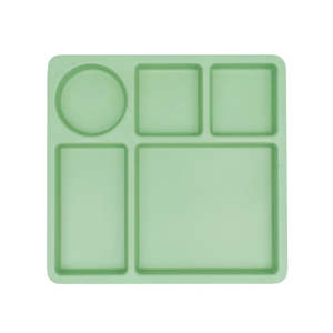 Bobo Bamboo: Bobo&Boo Divided Plate - Apple Green